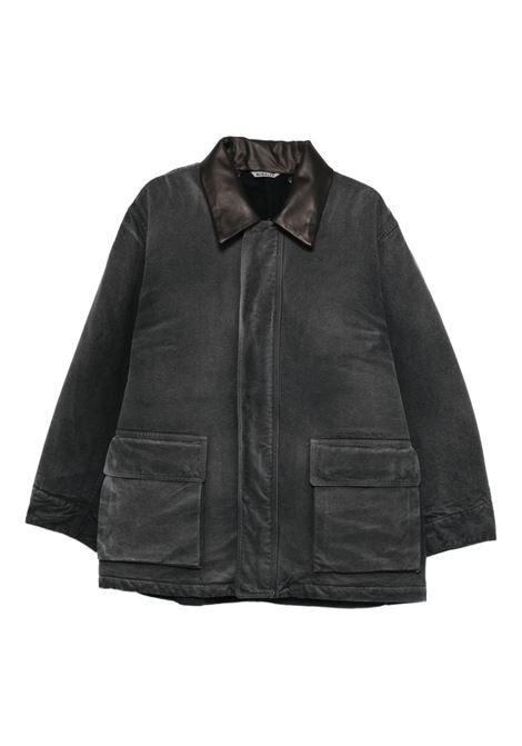 giacca blouson uomo nera AURALEE | A25AB01CDFADED BLACK